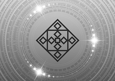 Gray Glyph Mandala Rune