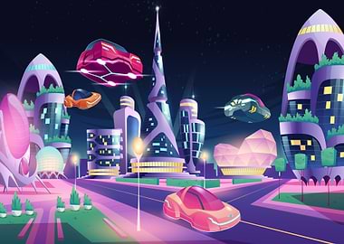 Future night city