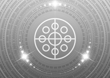Grey Sacred Geometry Glyph