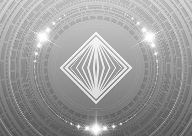 Gray Glyph Mandala Rune