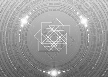 Gray Geometric Glyph Sign