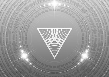 Grey Sacred Geometry Glyph