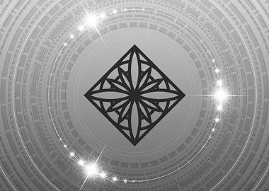 Gray Sacred Geometry Glyph