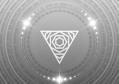 Grey Sacred Geometry Glyph