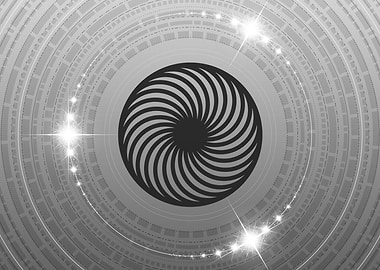 Gray Geometric Glyph Sign