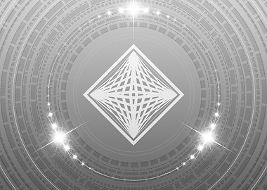 Gray Geometric Glyph Sign