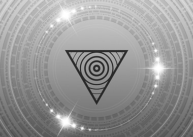 Grey Sacred Geometry Glyph