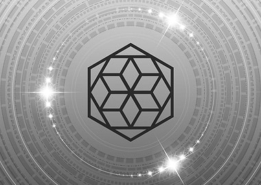 Gray Geometric Glyph Sign