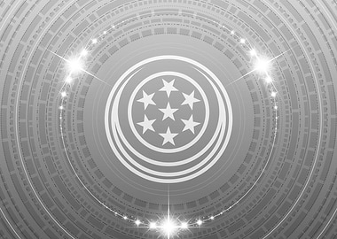 Gray Sacred Geometry Glyph