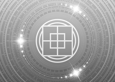 Gray Geometric Glyph Sign