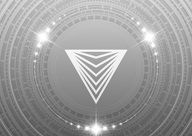 Gray Geometric Glyph Sign