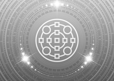 Gray Sacred Geometry Glyph