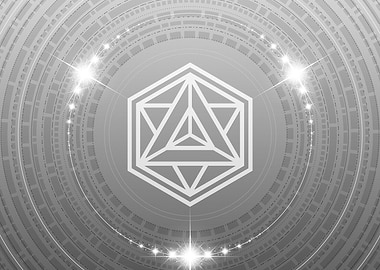 Gray Sacred Geometry Glyph