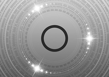 Grey Geometric Glyph Rune