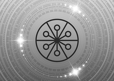 Grey Sacred Geometry Glyph