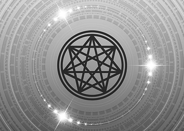 Gray Sacred Geometry Glyph