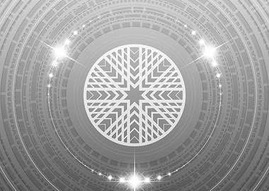 Gray Geometric Glyph Sign