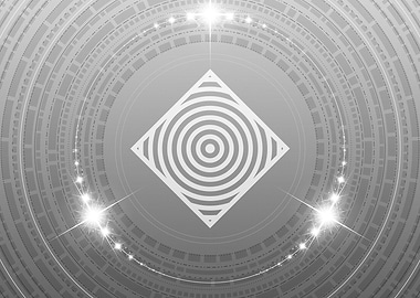 Gray Glyph Mandala Rune