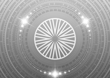 Gray Geometric Glyph Sign