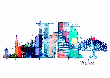 Portland Oregon Skyline