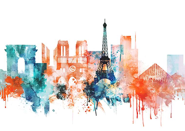 Paris France Skyline