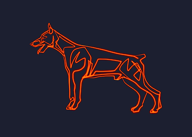 Doberman dog minimal