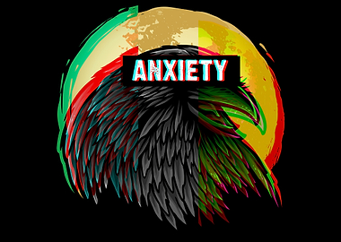 Raven Crow Anxiety Glitch