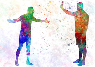 Referee in watercolor