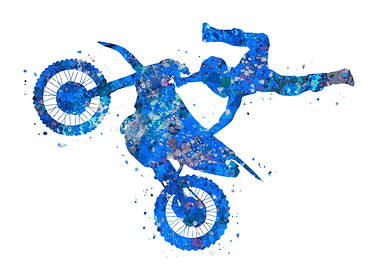 Motocross blue art