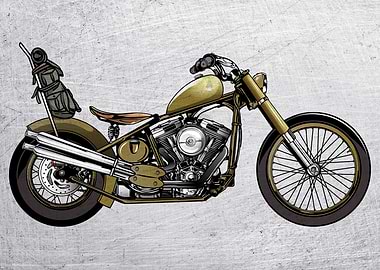 Motorbike Wall Poster Art