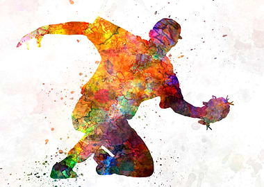 baseball player catching