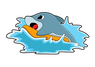 Dolphin Surfing Surfboard