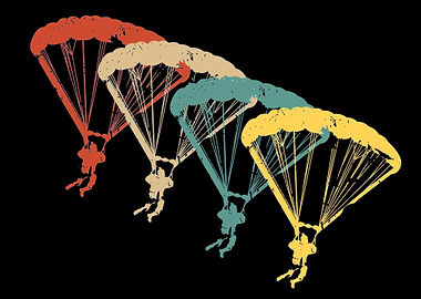 Retro Skydiving Parachute