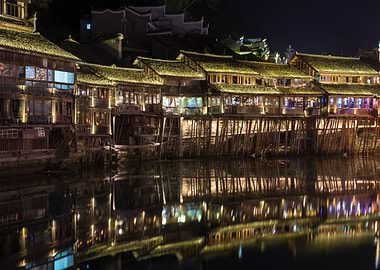 Night view of the ancient