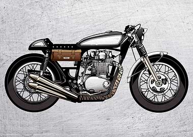 Motorbike Wall Poster Art7
