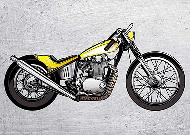 Motorbike Wall Poster Art9