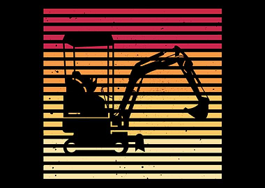 Retro Excavator Operator