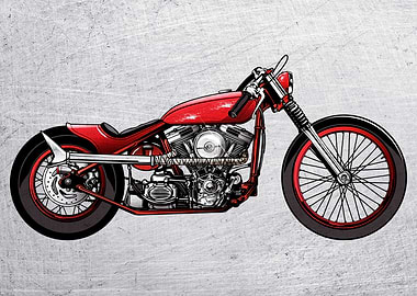 Motorbike Wall Poster Art8