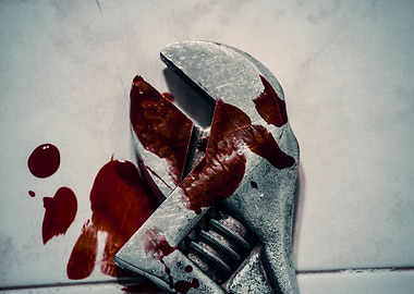 Wrench blood head stains c