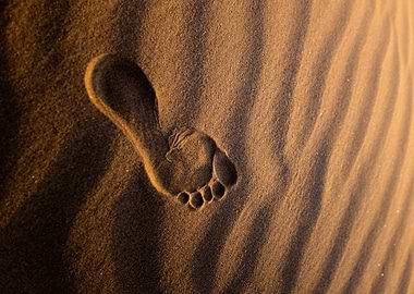 Footprint in the sand