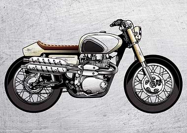 Motorbike Wall Poster Art3