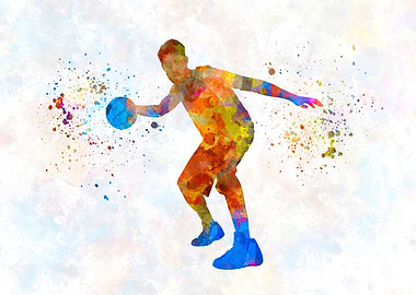 watercolor basketball