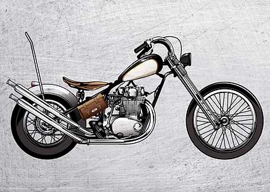 Motorbike Wall Poster Art4