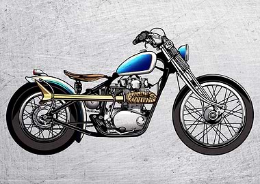 Motorbike Wall Poster Art5