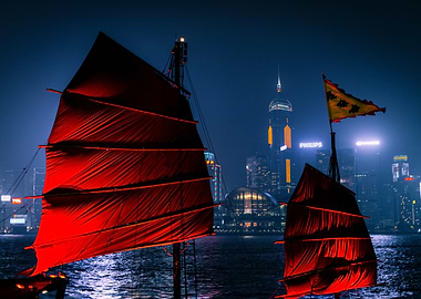 Hong Kong Junk Boat