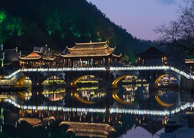 Night view of the ancient