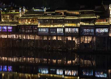 Night view of the ancient