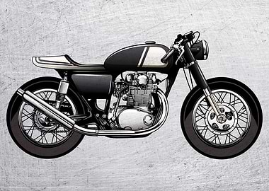 Motorbike Wall Poster Art