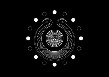 White Sacred Geometry Seal