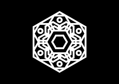 Black Geometric Glyph Rune